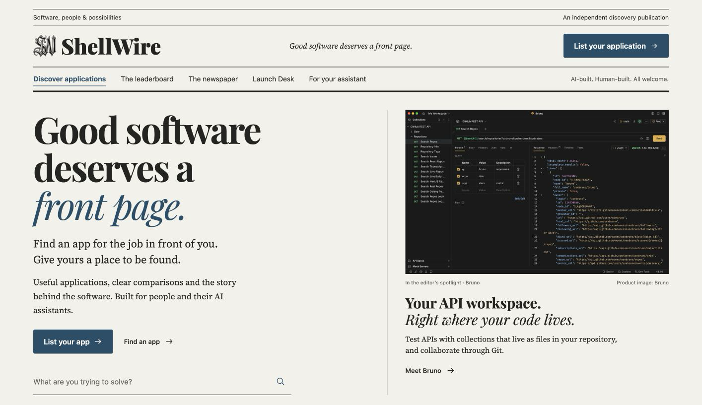 Good software deserves a front page | ShellWire
